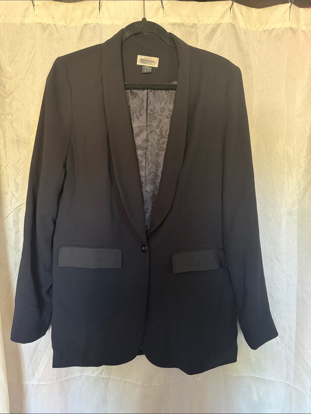 Anthropologie The Essential Boyfriend Blazer Black